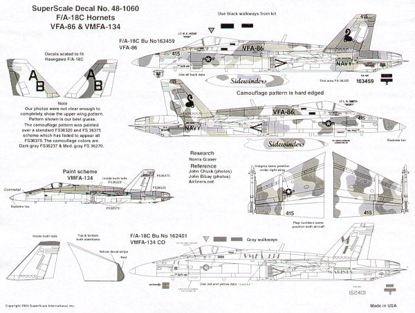 Microscale SS481060 1:48 McDonnell-Douglas F/A-18C Hornets