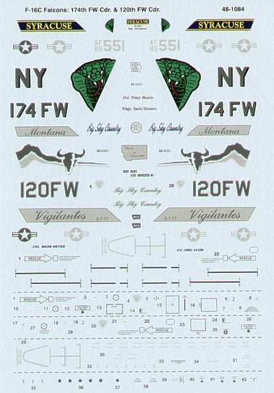 Microscale SS481084 1:48 Lockheed-Martin F-16C Falcons