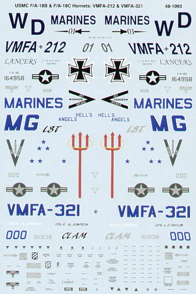 Microscale SS481093 1:48 McDonnell-Douglas F/A-18B/C Hornets