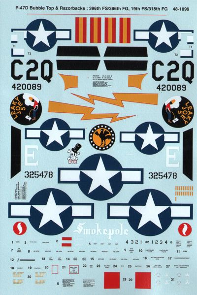 Microscale SS481099 1:48 Republic P-47D Thunderbolt