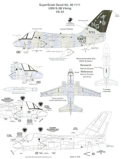 Microscale SS481111 1:48 Lockheed S-3B Viking