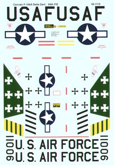Microscale SS481119 1:48 Convair F-106A Delta Dart