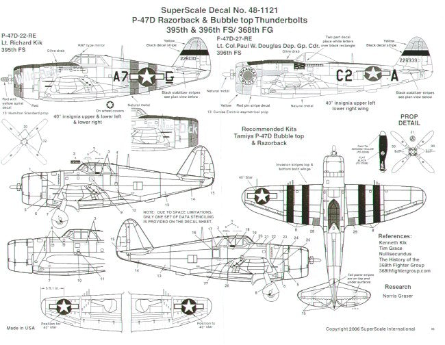 Microscale SS481121 1:48 Republic P-47D Thunderbolt Thundebolt