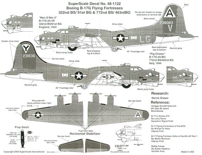 Microscale SS481122 1:48 Boeing B-17G Flying Fortress