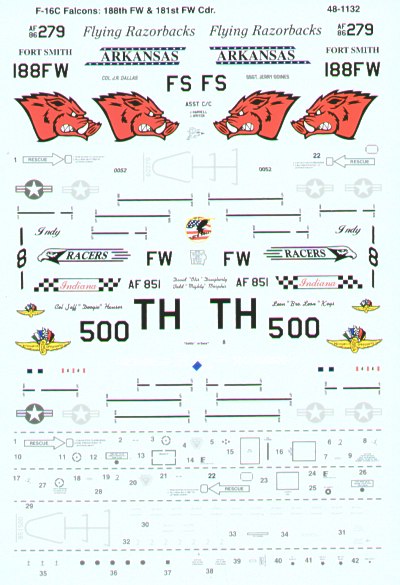 Microscale SS481132 1:48 Lockheed-Martin F-16C