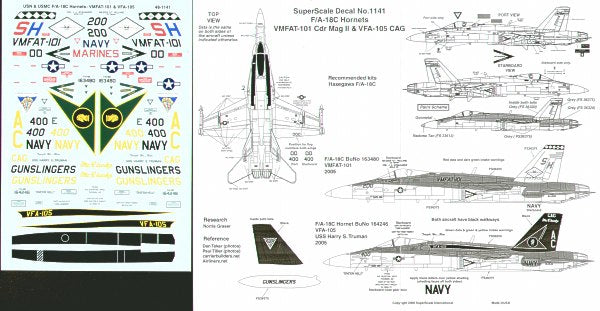 Microscale SS481141 1:48 McDonnell-Douglas F/A-18C Hornets