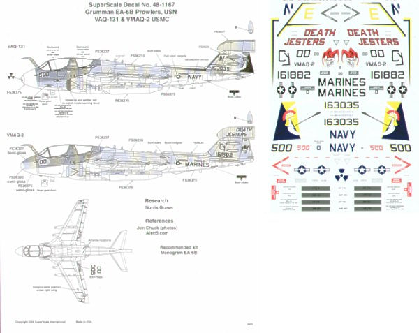 Microscale SS481167 1:48 Grumman EA-6B Prowler