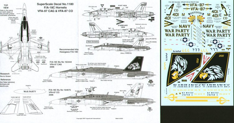 Microscale SS481180 1:48 McDonnell-Douglas F/A-18C Hornets