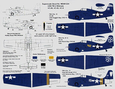 Superscale SS481224 FM-2 Wildcats VC-8/93/99 Decals 1:48