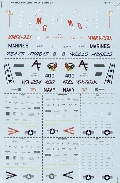 Microscale SS72817 1:72 McDonnell-Douglas F/A-18A