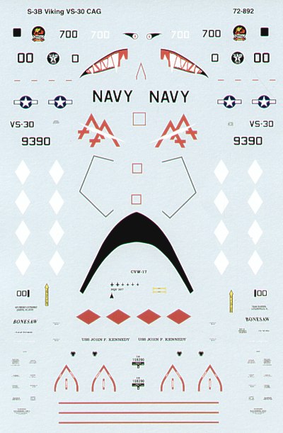 Microscale SS72892 1:72 Lockheed S-3B Viking