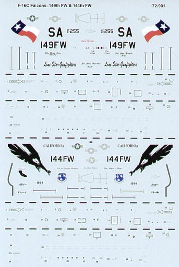 Microscale SS72901 1:72 Lockheed-Martin F-16C
