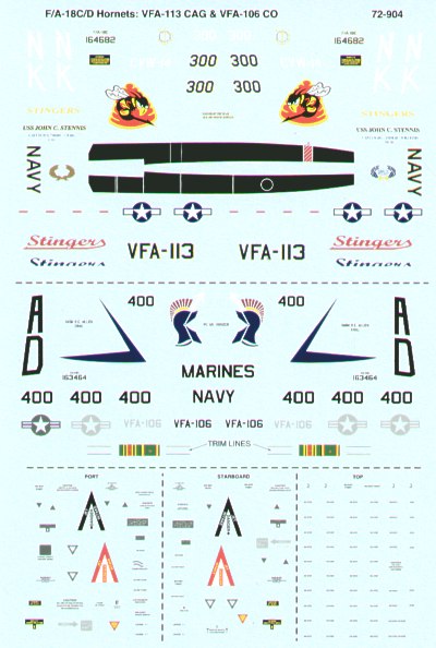 Microscale SS72904 1:72 McDonnell-Douglas F/A-18C / F/A-18D Hornets