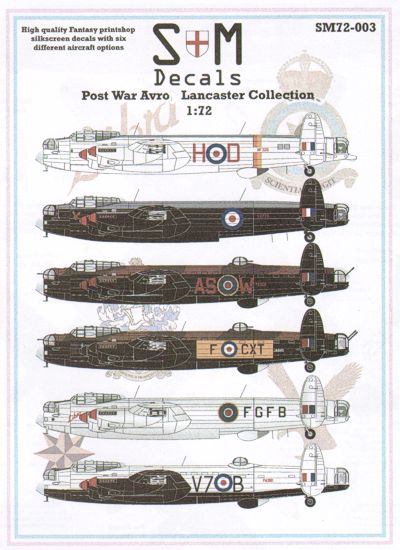 S & M Models SSM72-003 1:72 Post War Avro Lancaster B.I/III Collection