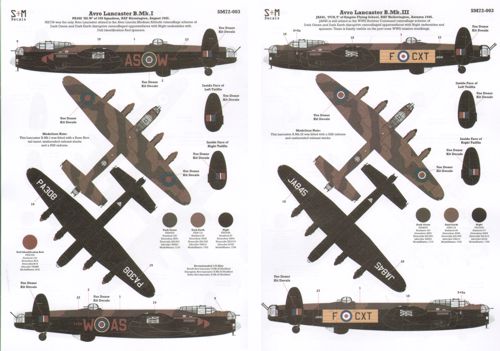 S & M Models SSM72-003 1:72 Post War Avro Lancaster B.I/III Collection