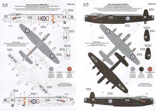 S & M Models SSM72-003 1:72 Post War Avro Lancaster B.I/III Collection