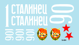 Star Decals STAR16004 1:16 Soviet T-34 model/1943