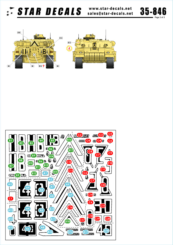 Star Decals STAR35846 1:35 Challenger I in the Gulf War QRIH