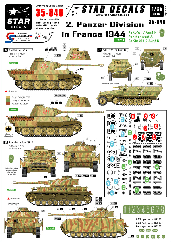 Star Decals STAR35848 1:35 2