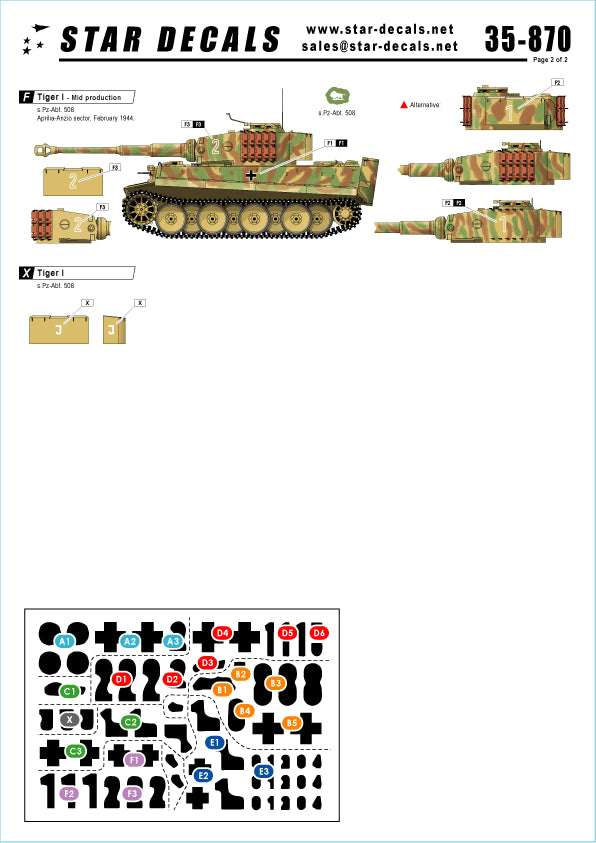 Star Decals STAR35870 1:35 German Tanks in Italy #1