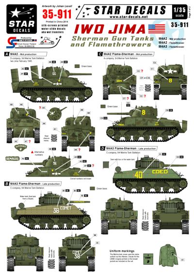 Star Decals STAR35911 1:35 Iwo Jima