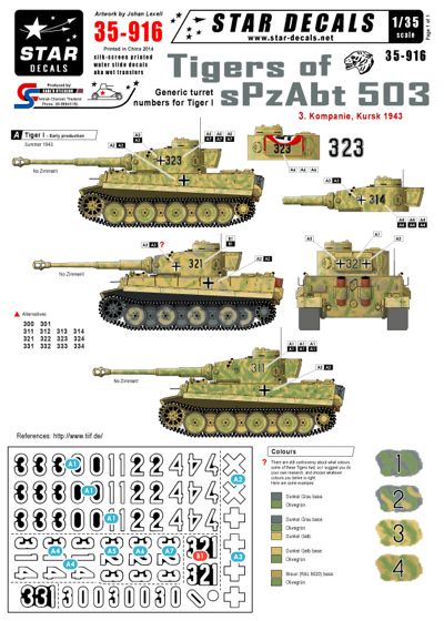 Star Decals STAR35916 1:35 Pz.Kpfw.VI Tigers of sPzAbt 503 #3