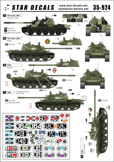 Star Decals STAR35924 1:35 Cold War Soviet T-54 and T-55
