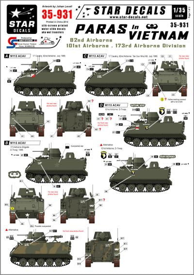 Star Decals STAR35931 1:35 U.S