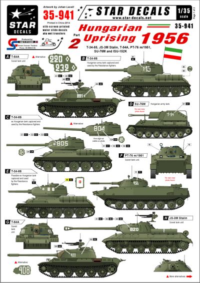 Star Decals STAR35941 1:35 Hungarian Uprising 1956 #2