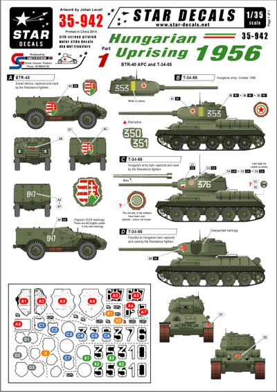 Star Decals STAR35942 1:35 Hungarian Uprising 1956 #1