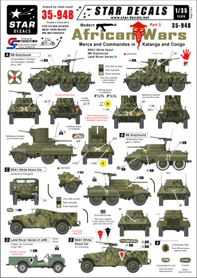 Star Decals STAR35948 1:35 Modern African Wars #3