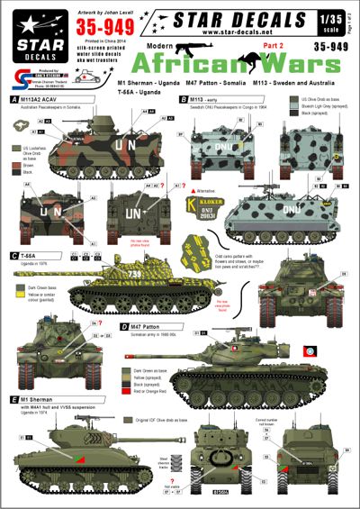 Star Decals STAR35949 1:35 Modern African Wars #2