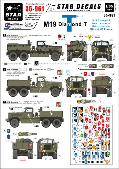 Star Decals STAR35961 1:35 M19 Diamond Tank transporter#3