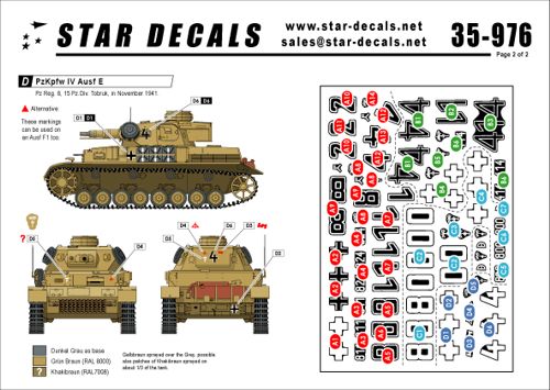 Star Decals STAR35976 1:35 Afrika Mix #1