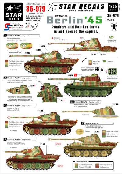 Star Decals STAR35979 1:35 Berlin #3