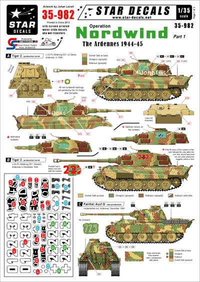 Star Decals STAR35982 1:35 Op Nordwind #1
