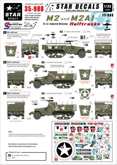Star Decals STAR35988 1:35 U.S