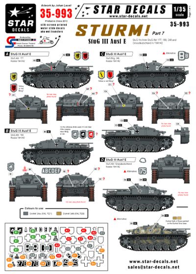 Star Decals STAR35993 1:35 Sturm #7