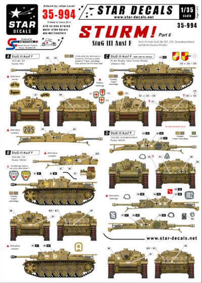 Star Decals STAR35994 1:35 Sturm #6