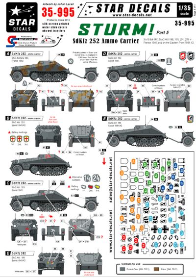 Star Decals STAR35995 1:35 Sturm #5