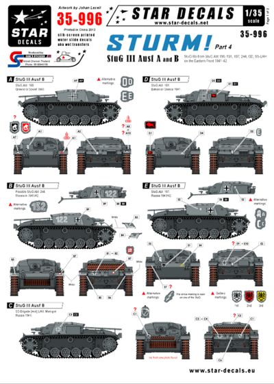 Star Decals STAR35996 1:35 Sturm #4
