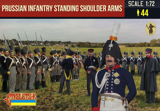 Strelets STR18072 1:72 Prussian Infantry Standing Shoulder Arms Napoleonic