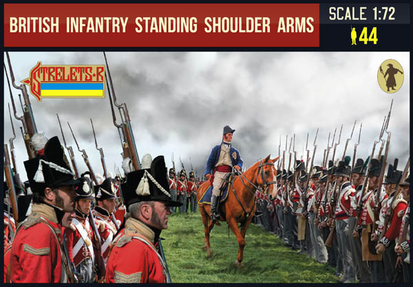 Strelets STR20272 1:72 British Infantry Standing Shoulder Arms Napoleonic