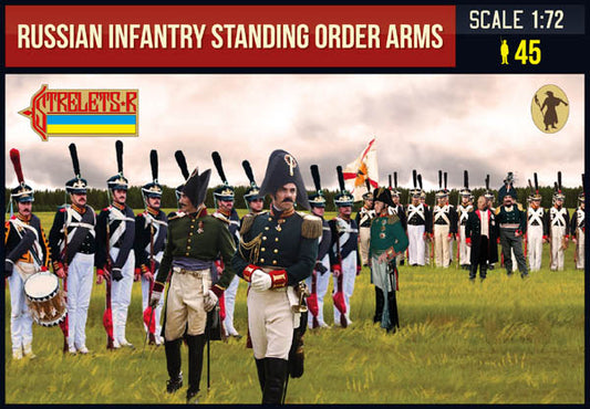 Strelets STR21772 1:72 Russian Infantry Standing Order Arms Napoleonic
