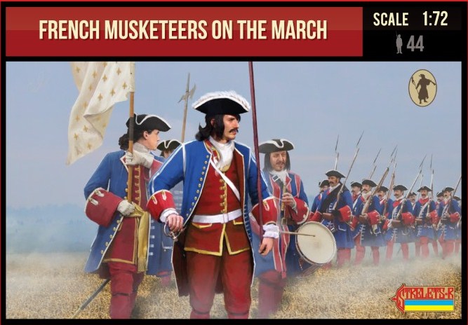 Strelets STR23372 1:72 French Musketeers 1701-1714 Spanish Succession War