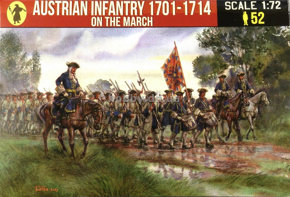 Strelets STR26072 1:72 Austrian Infantry 1701-1714 on the March