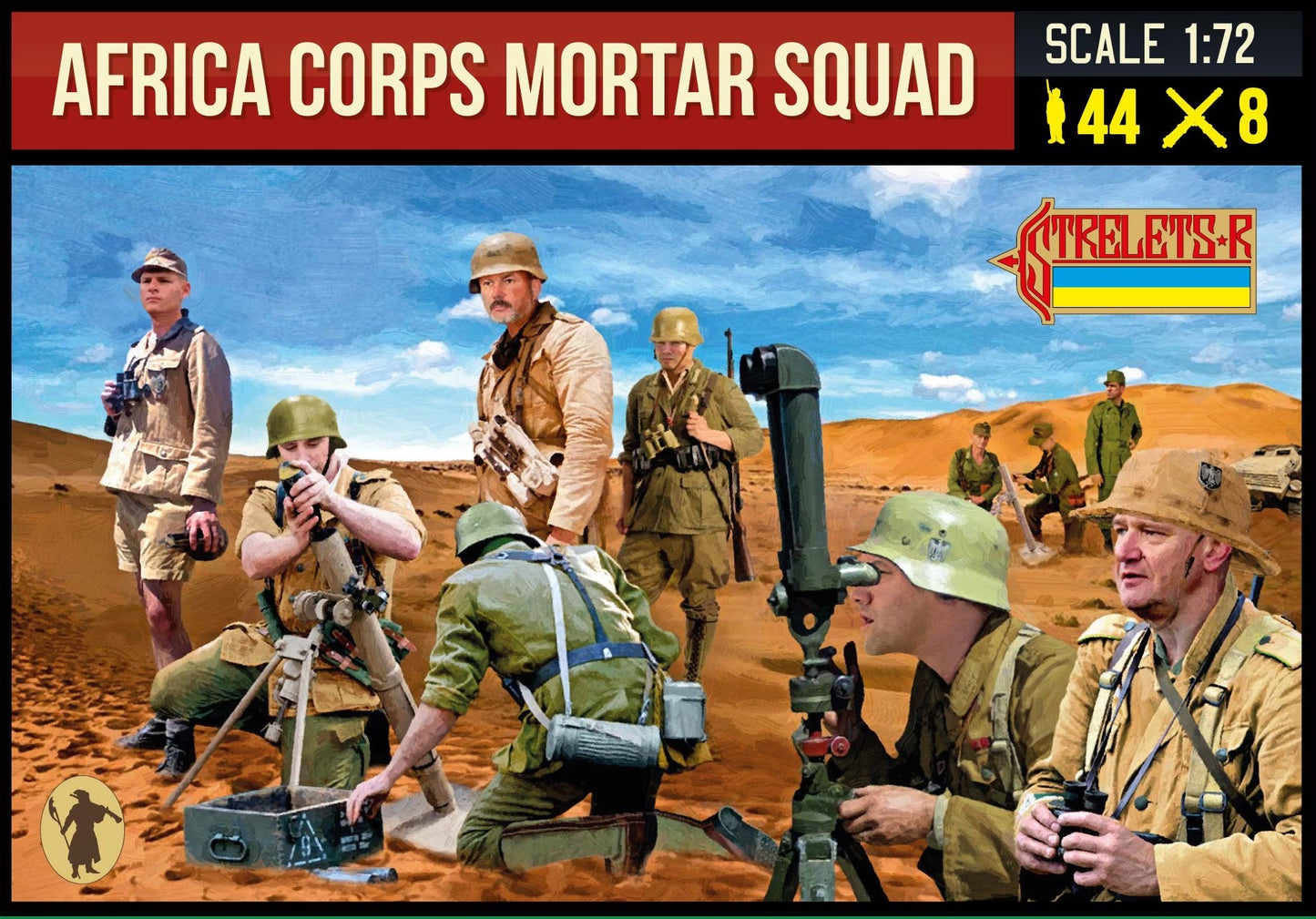 Strelets STR28072 1:72 Africa Korps Mortar Squad