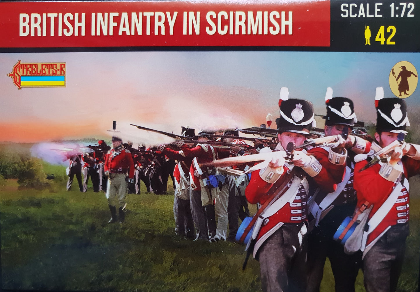 Strelets STR28572 1:72 British Infantry in Skirmish Napoleonic