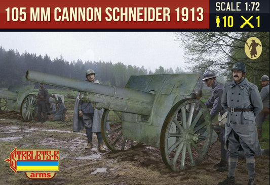 Strelets STRA015 1:72 Canon de 105 mle 1913 Schneider with French Crew WWI