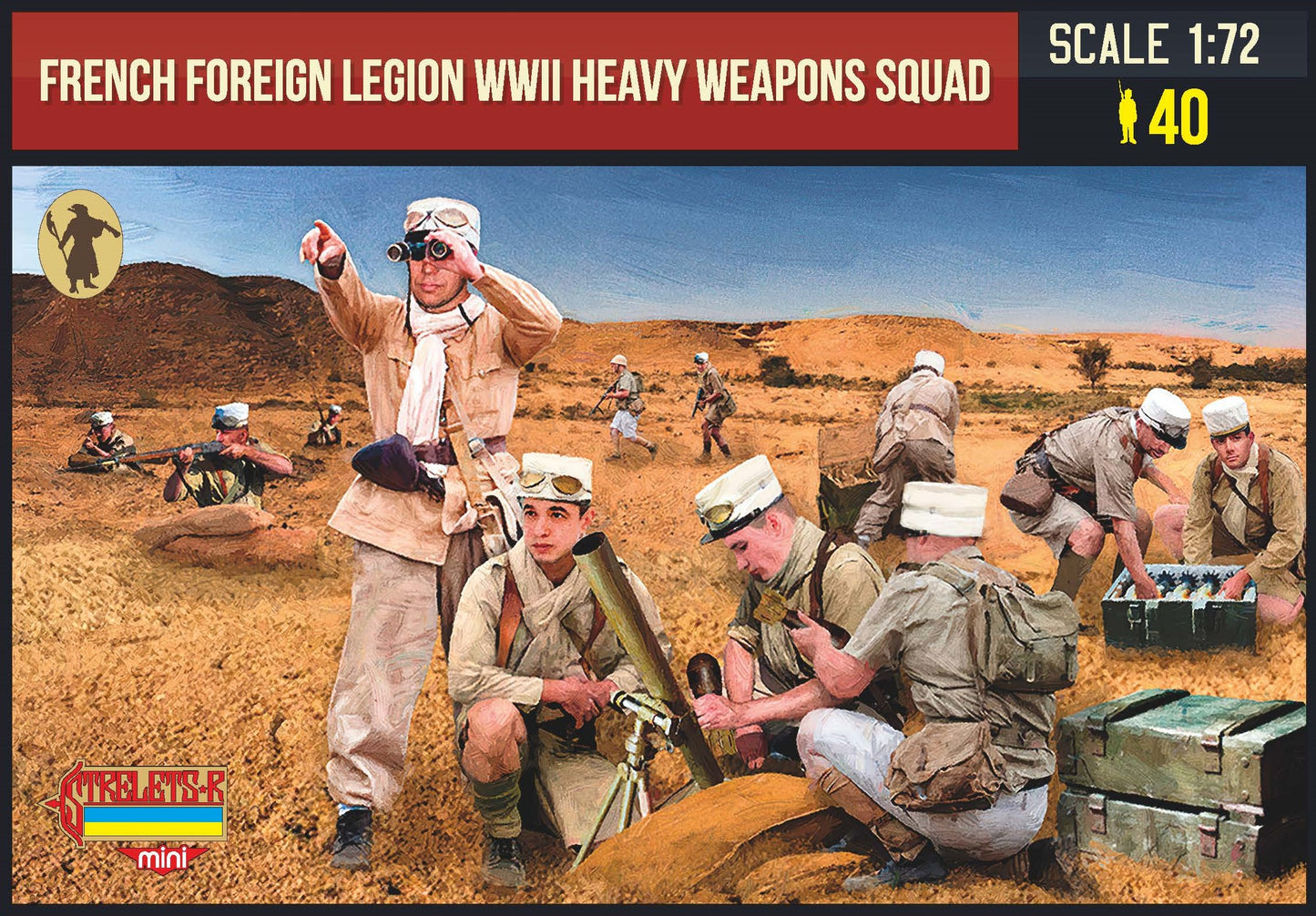 Strelets STRM152 1:72 French Foreign Legion WWII Heavy Weapons Squad